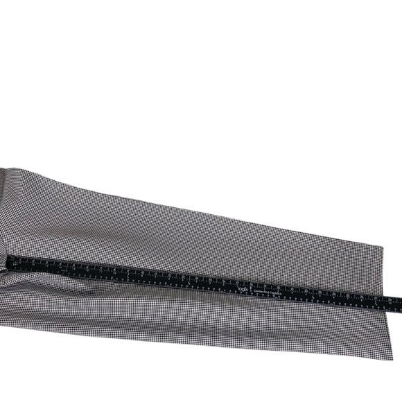 NOS Vintage Dark Academia High Waisted Black Houndstooth Trousers Pants Size 14P - Picture 11 of 14